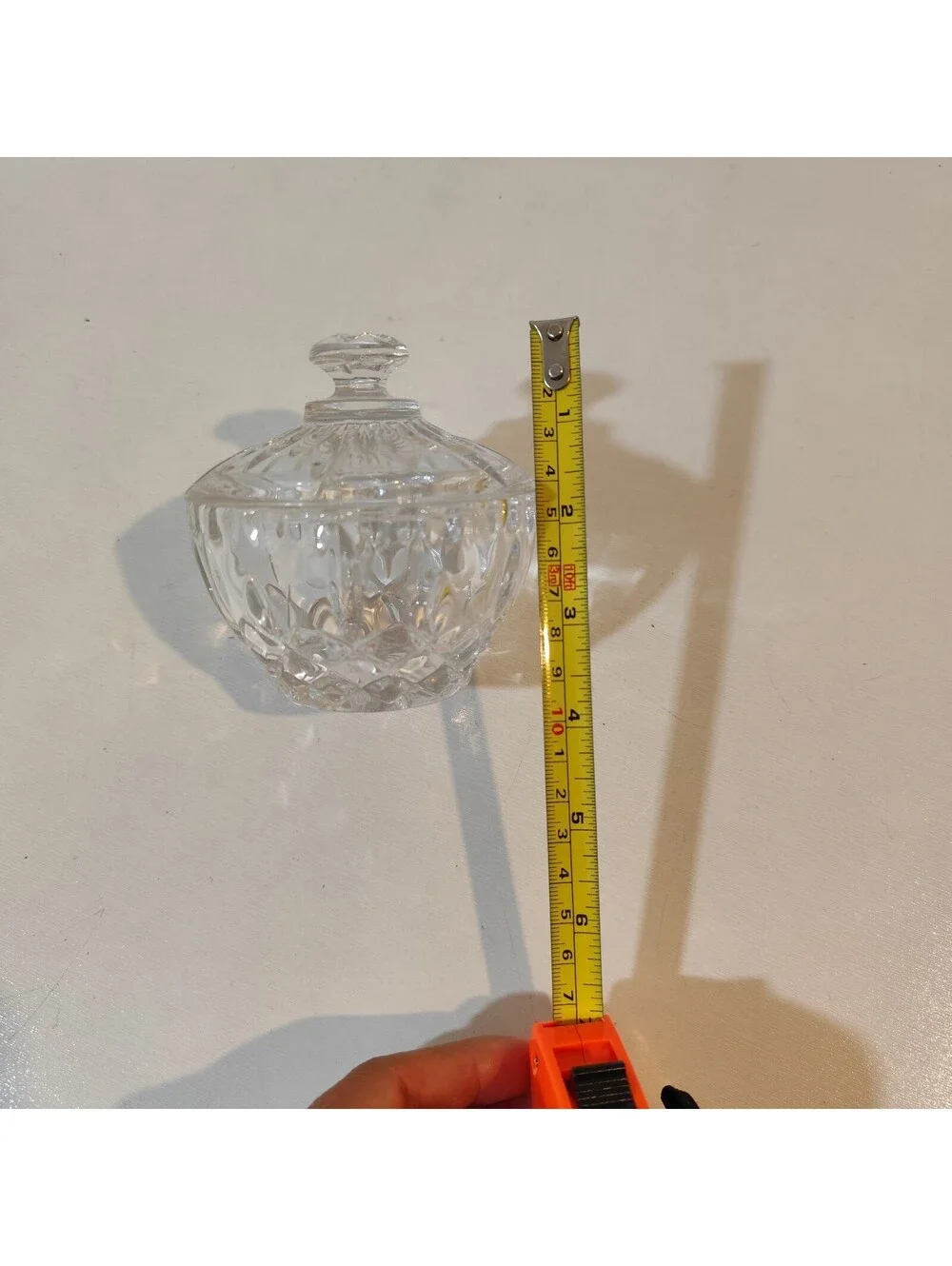vintage crystal sugar bowl with lid Excellent Condition